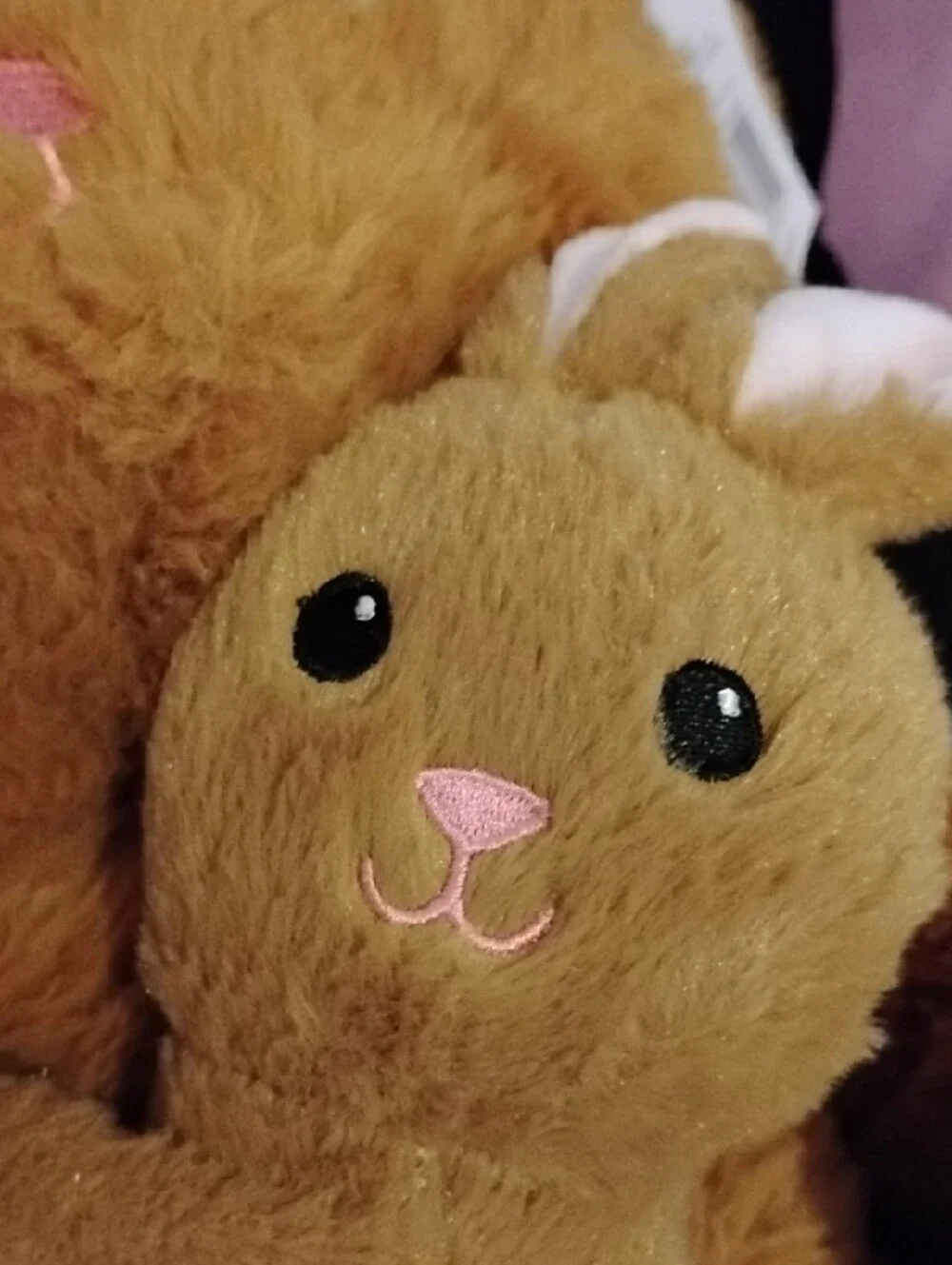 Plush Brown Bunny Stuffed Animal with Baby - Soft Comfort Toy